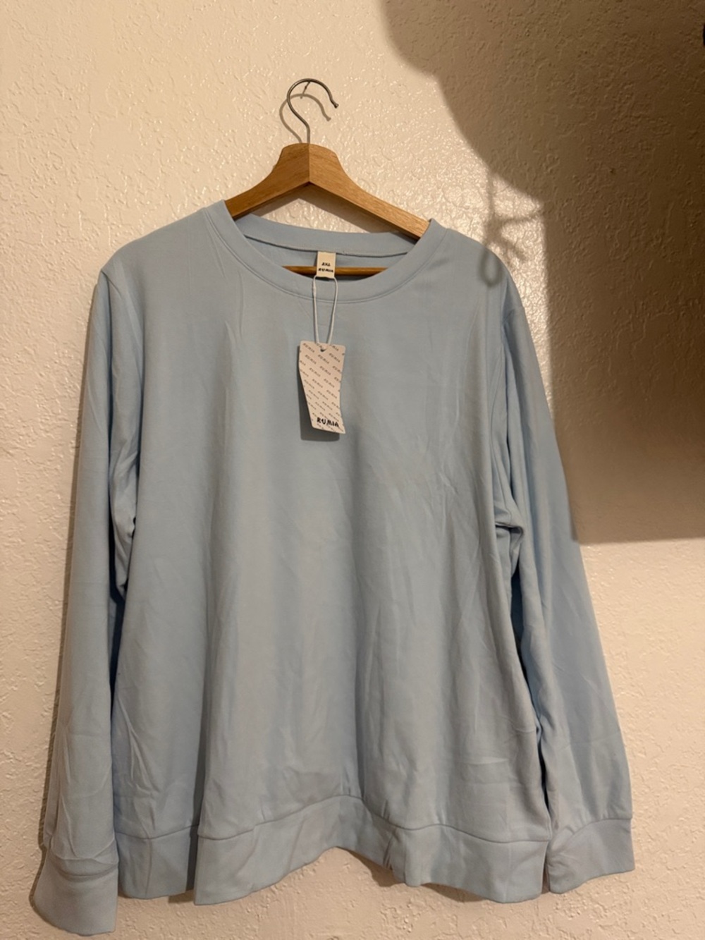 MIA Light Blue Relaxed Crewneck Sweatshirt